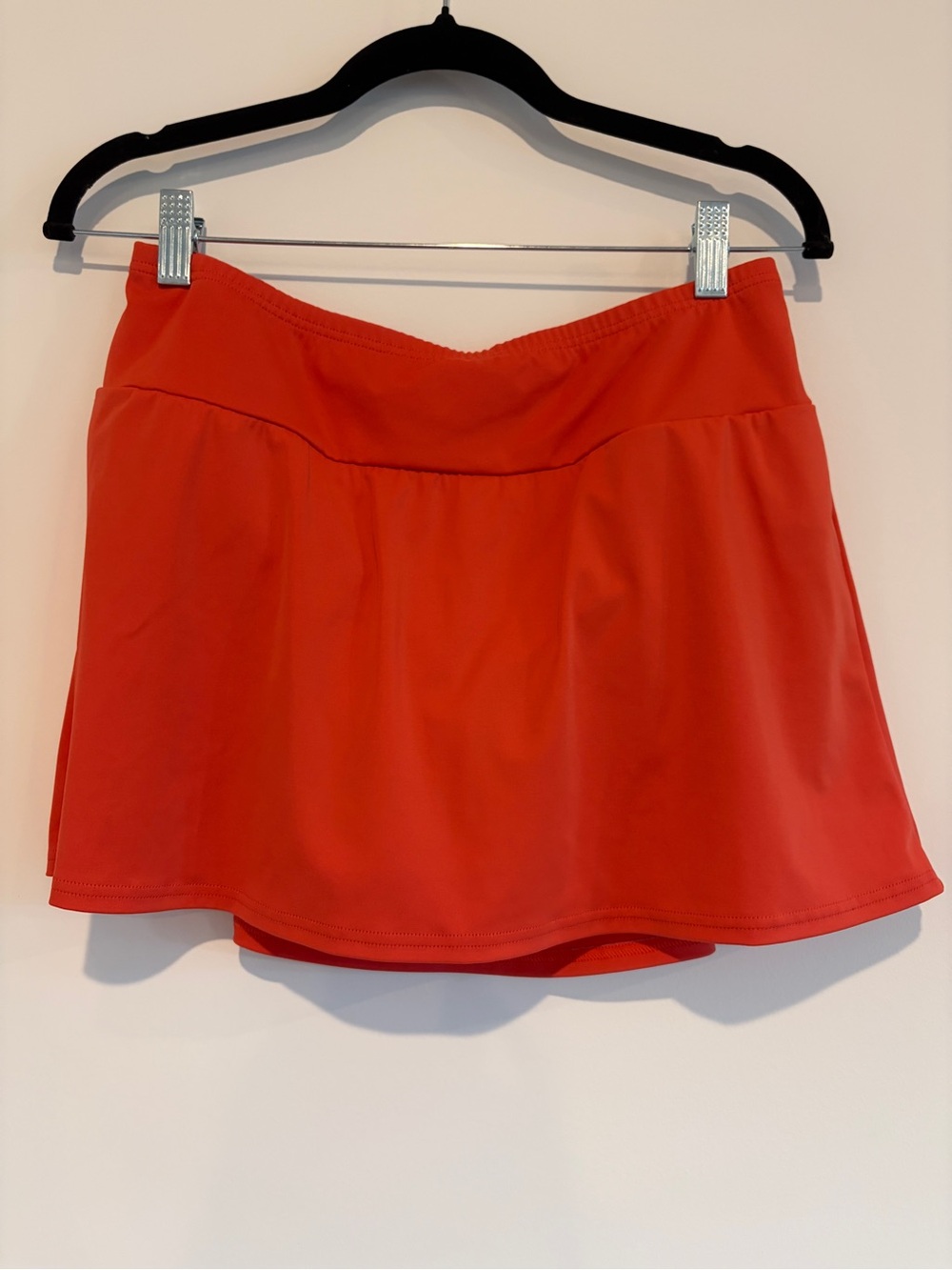Lands' End High Waisted Mini Swim Skirt Coral Orange Size 10